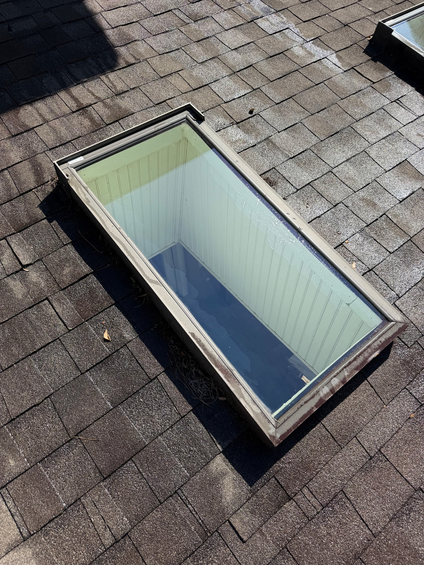 Clean rooftop glass after exterior glass cleaning.
