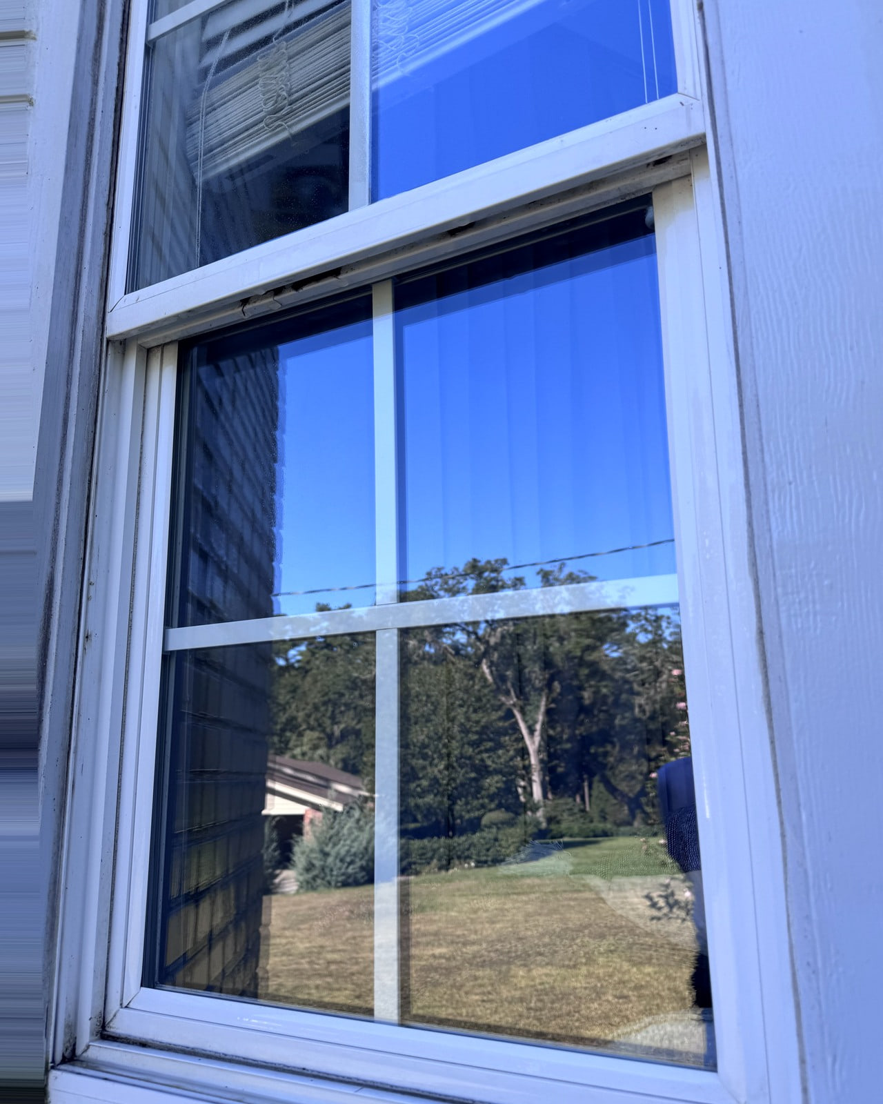 The same exterior window after cleaning.