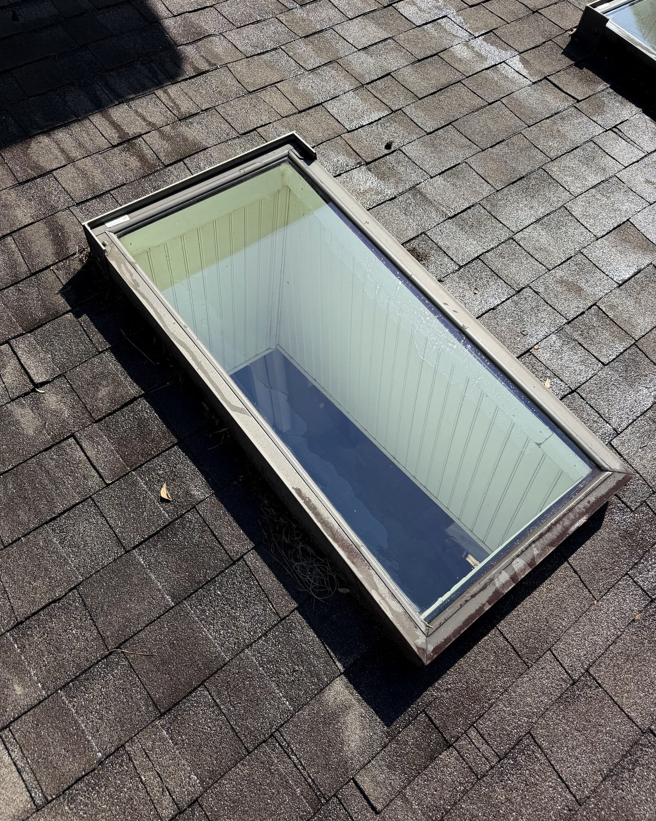 The same rooftop glass after cleaning.